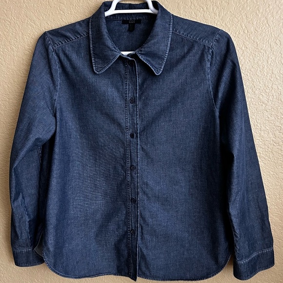 Cos Long Sleeve Button Down Relaxed Fit Denim Shirt - Picture 1 of 7